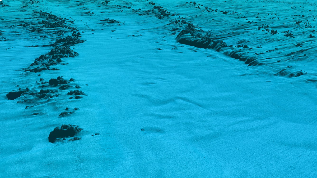 Terrenmodell av havbunn p&aring; Sklinnabanken i Norskehavet.